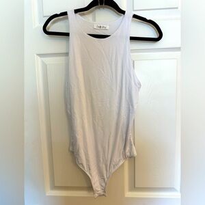 White Open Back Bodysuit